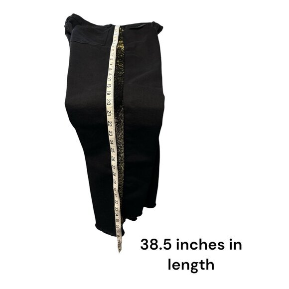 Frame Denim Le High Straight Jeans Black With Gold Side Stripes Size 30 - Picture 8 of 10